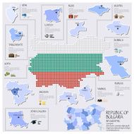 Dot And Flag Map Of Republic Bulgaria Infographic Design