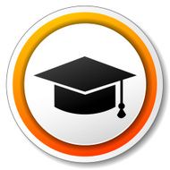 graduation orange icon