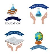 Education logo set Vector illustration Eps 10 N3