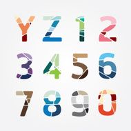 alphabet modern color abstract style Design Vector