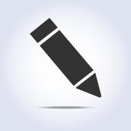 One pencil icon Vector illustration