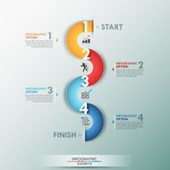 Modern infographics options banner N195