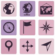 Vector Set of Geography Icons N6