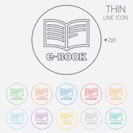E-Book sign icon Electronic book symbol N6