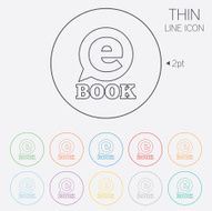 E-Book sign icon Electronic book symbol N7