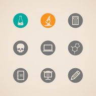 set of education and science icons