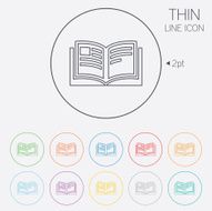 Book sign icon Open book symbol N24
