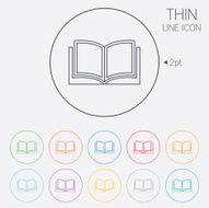 Book sign icon Open book symbol N25