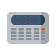 Calculator icon in flat style on white background vector