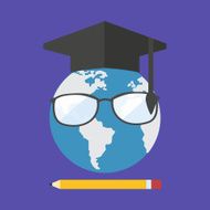 Online education concept Flat design stylish