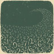 Simplest numbers on schoolboard Vector illustration EPS10