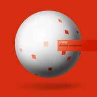 Sphere Concept background with copy-space area vector