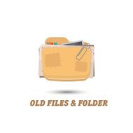 old file and folder junk - vector illustration