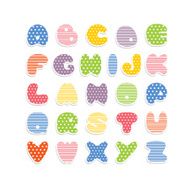 Colorful vector alphabet N3