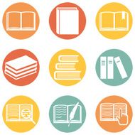 Vector Set of Books Icons N12