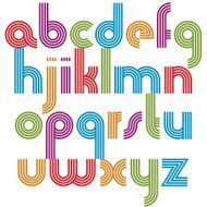 Bright lowercase letters with rounded corners N3