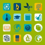 Set of education flat icons N108