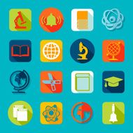 Set of education flat icons N110