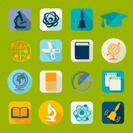 Set of education flat icons N111