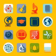 Set of education flat icons N112