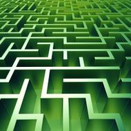 3d green maze background abstract labyrinth