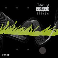 Splattered web design element art ink blob bright drawing N2