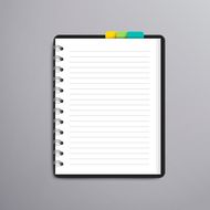 open blank lined notebook N2