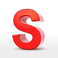 3d red letter S N2