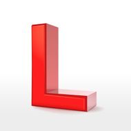 3d red letter L N8