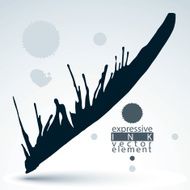 Artistic monochrome abstract dirty ink template N2