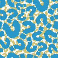 Blue musical notes seamless pattern geometric contemporary