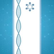 Molecule illustration blue background N6