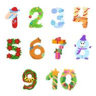 Numbers like symbols of the Christmas N2