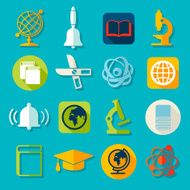 Set of education flat icons N115