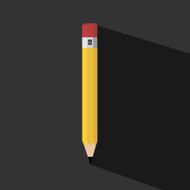 pencil with long shadow N2
