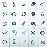 Set of 25 modern bussiness icons Vector N3