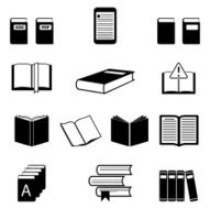 Vector Set of Books Icons Illustration