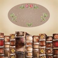 Background with old books