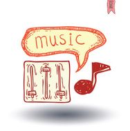 music lettering hand drawn illustration N3