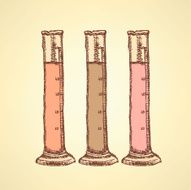 Sketch beaker in vintage style N10