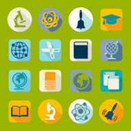 Set of education flat icons N117