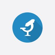 microscope Flat Blue Simple Icon with long shadow