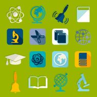 Set of education flat icons N118
