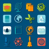 Set of education flat icons N120