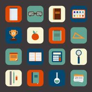 school icon set N25