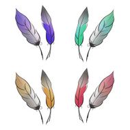 Eight feathers
