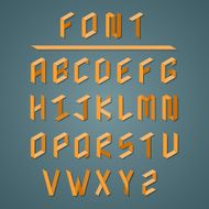 Retro 3D font uppercase type