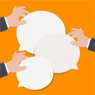 Vector modern flat bubble speech N3