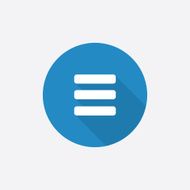 list Flat Blue Simple Icon with long shadow N2
