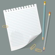 Torn Out Page And Pencils